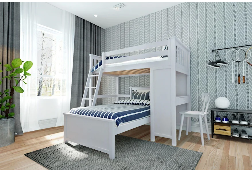 All-In-Ones Canterbury 1 Twin All in One in White by Jackpot Kids at Belfort Furniture
