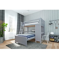 Canterbury 1 Twin All in One in Grey w/Twin Bed