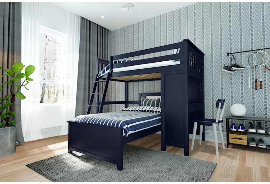 All-In-Ones Canterbury 1 Twin All in One in Blue by Jackpot Kids at Belfort Furniture