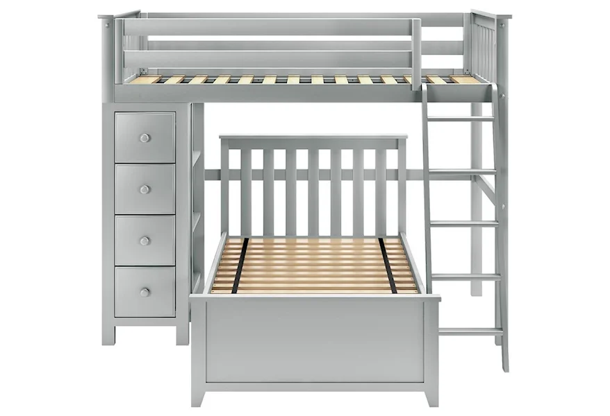 All-In-Ones Edinburgh 1 Twin All in One in Grey by Jackpot Kids at Belfort Furniture