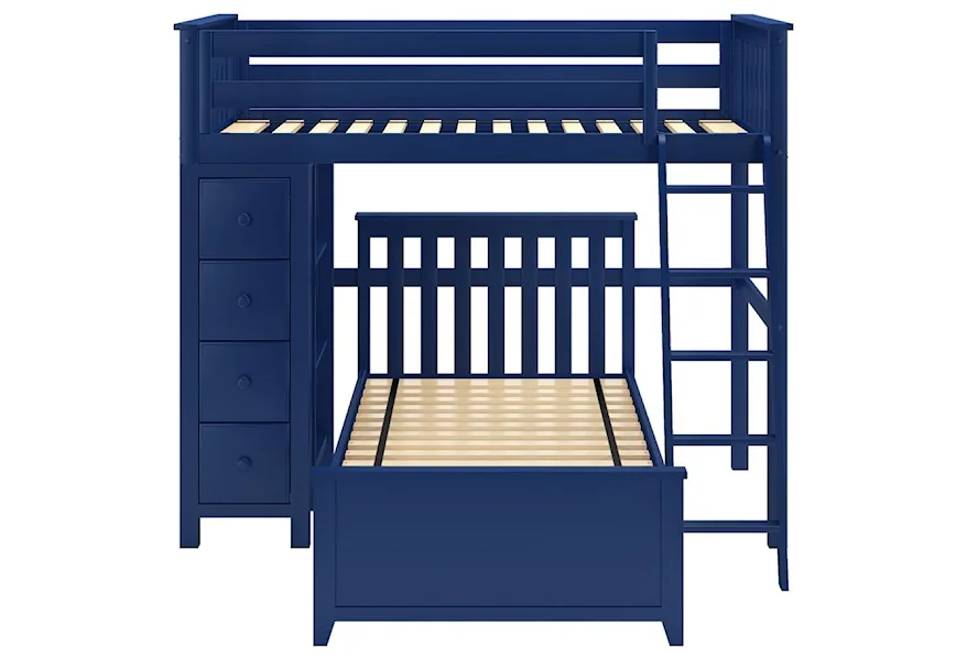 All-In-Ones Edinburgh 1 Twin All in One in Blue by Jackpot Kids at Belfort Furniture