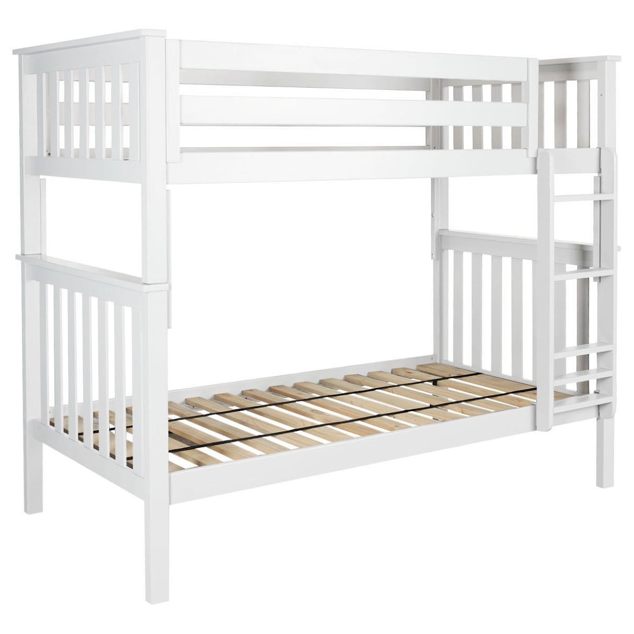 Jackpot Kids Bunk Beds Bristol Twin/Twin Bunk Bed in White
