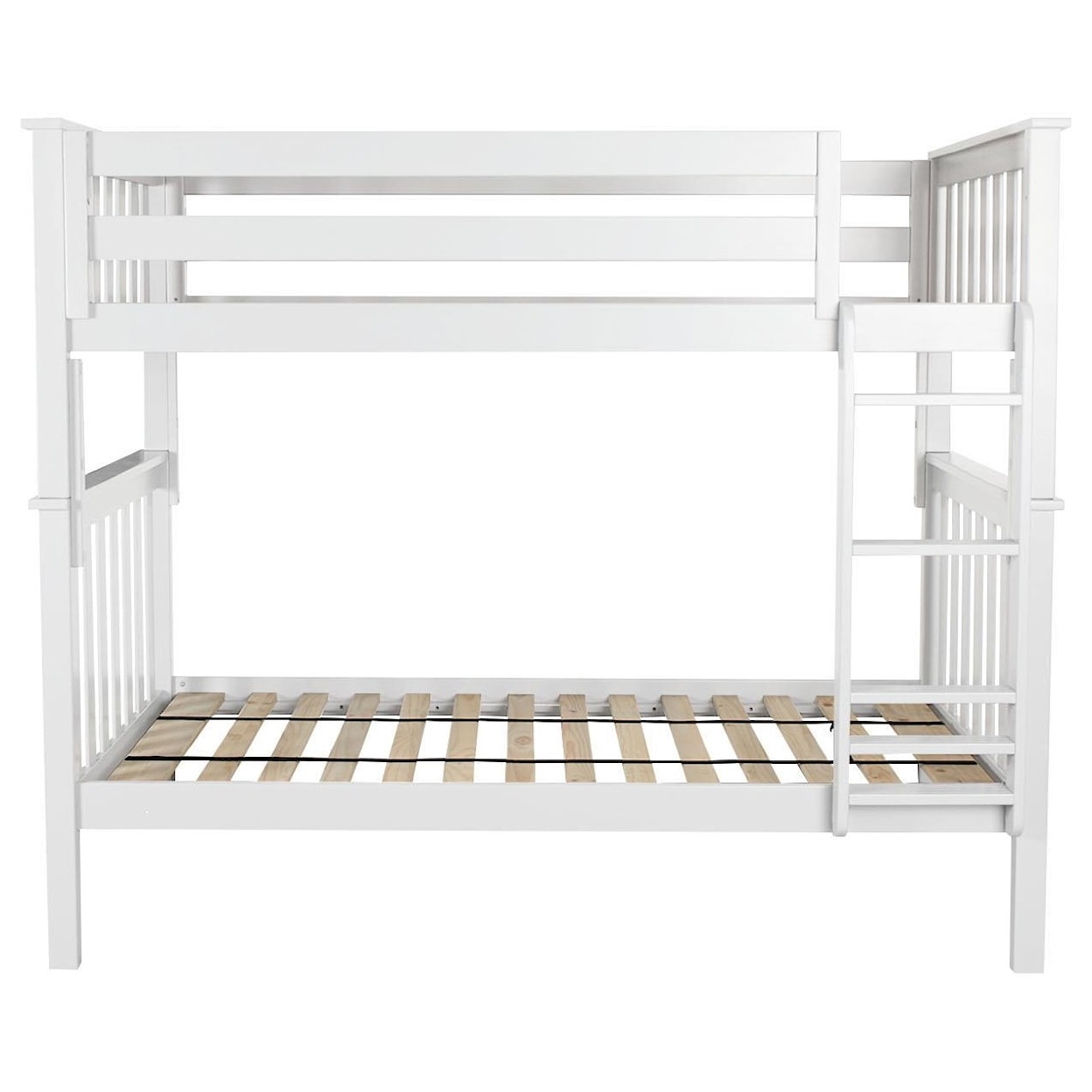 Jackpot Kids Bunk Beds Bristol Twin/Twin Bunk Bed in White