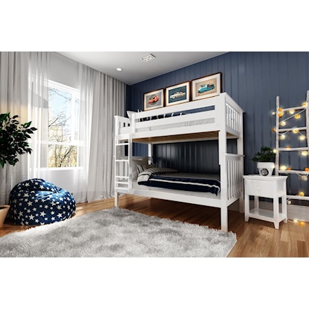 Bristol Twin/Twin Bunk Bed in White