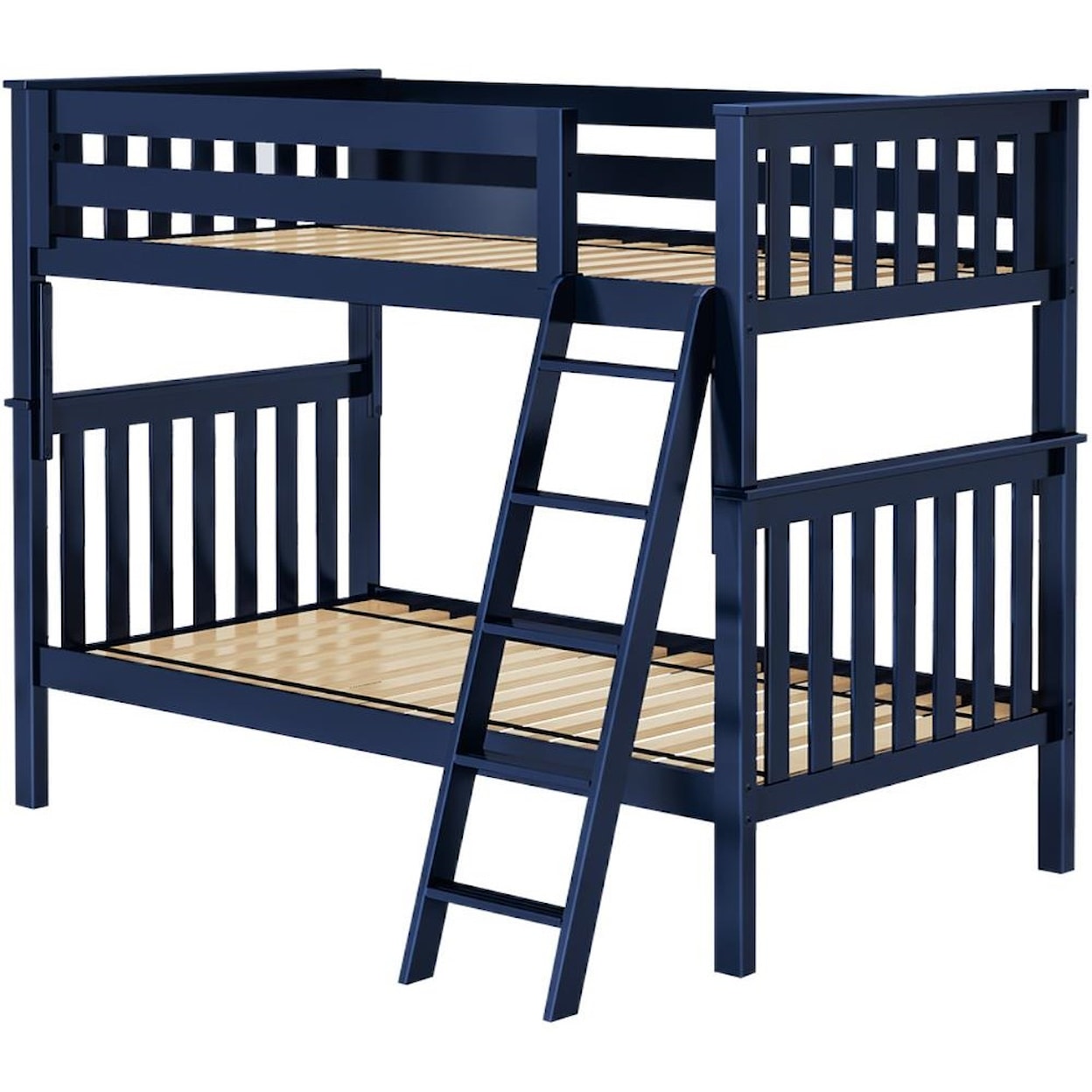 Jackpot Kids Bunk Beds  Bristol 1 Twin/Twin Bunk Bed in Blue