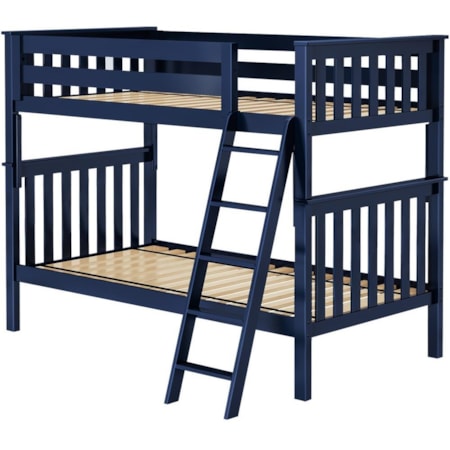 Bristol 1 Twin/Twin Bunk Bed in Blue