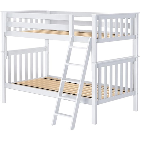 Bristol 1 Twin/Twin Bunk Bed in White