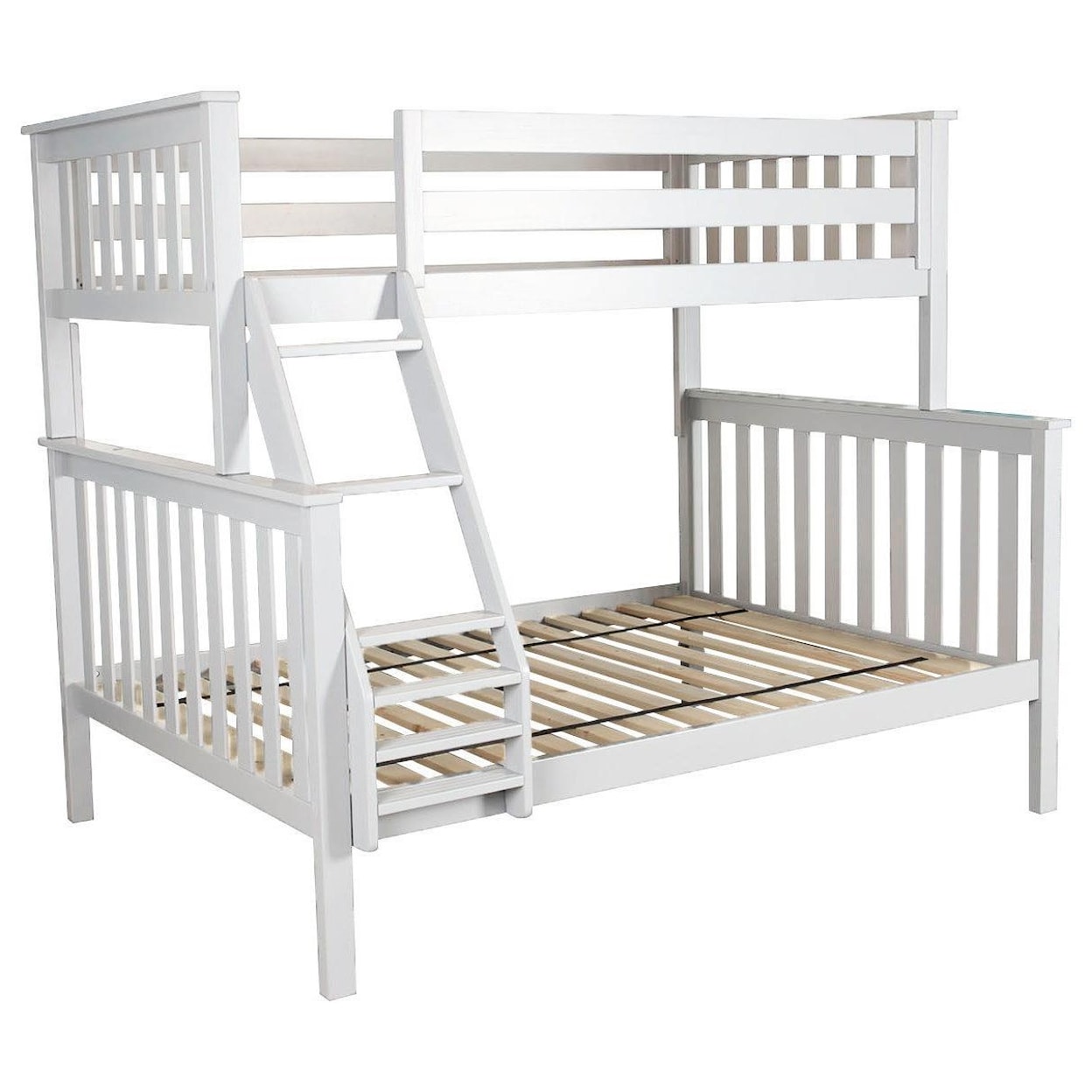 Jackpot Kids Bunk Beds Kent Twin/Full Bunk Bed in White