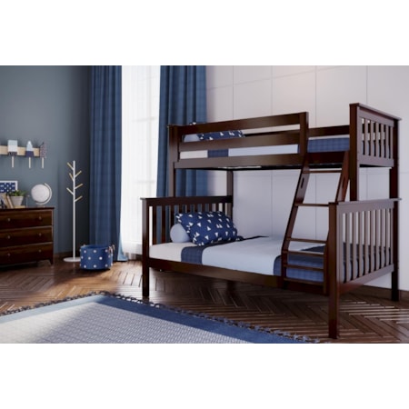 Kent Twin/Full Bunk Bed in Espresso