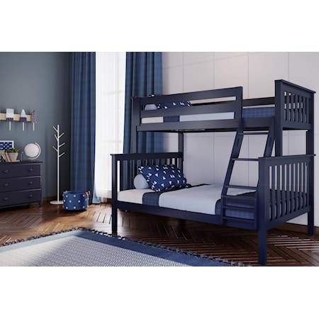 Kent Twin/Full Bunk Bed in Blue