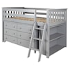 Jackpot Kids Loft Beds Windsor Youth Low Loft Bed In Gray