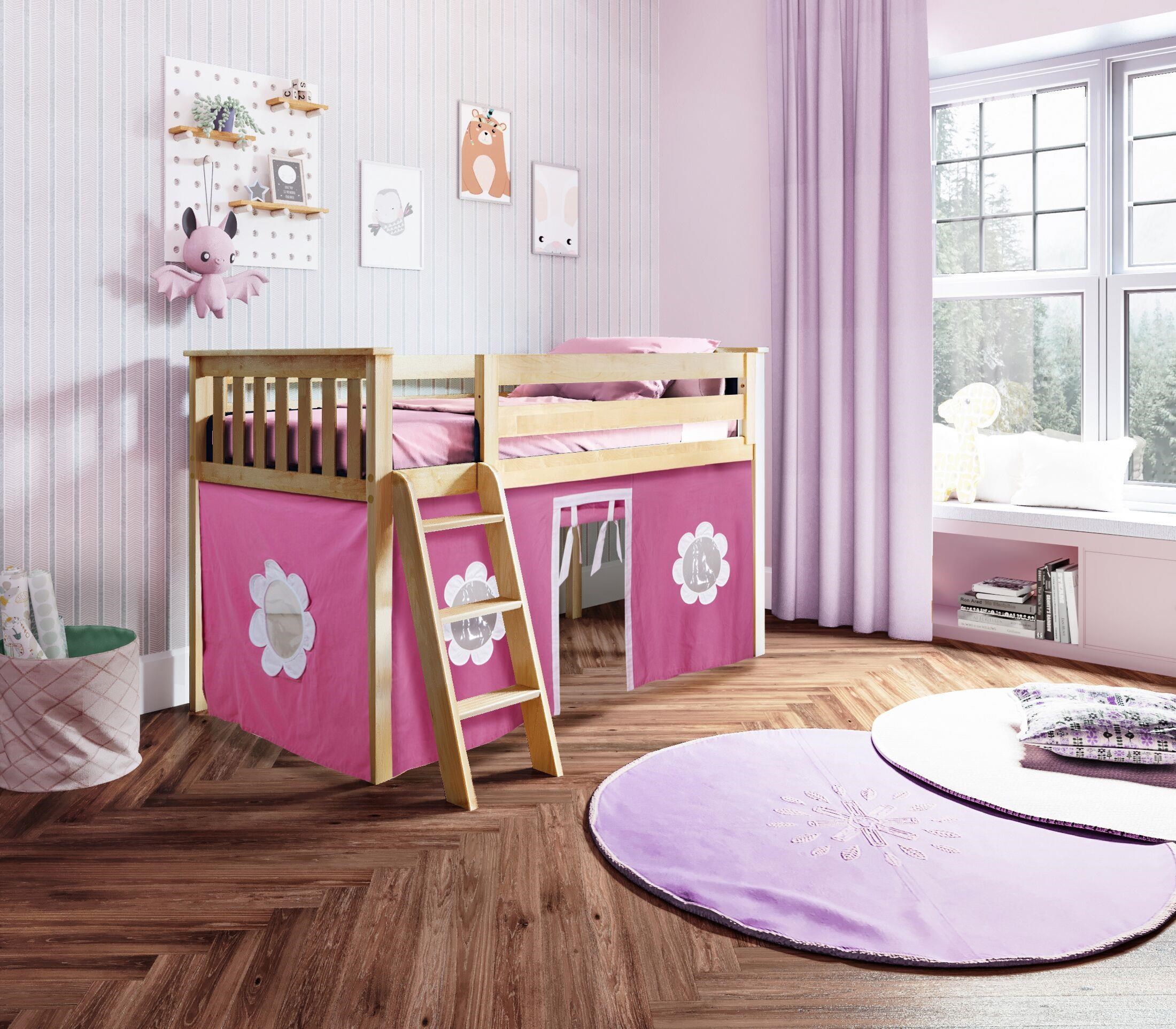 York 1 Low Loft Bed in Natural