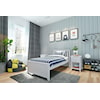 Jackpot Kids Single Beds Youth Twin Single Bed in White