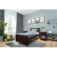 Youth Dublin Twin Bed in Espresso