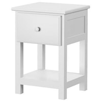 Youth 1 Drawer Nightstand in White