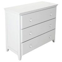 3 Drawer Dresser in White