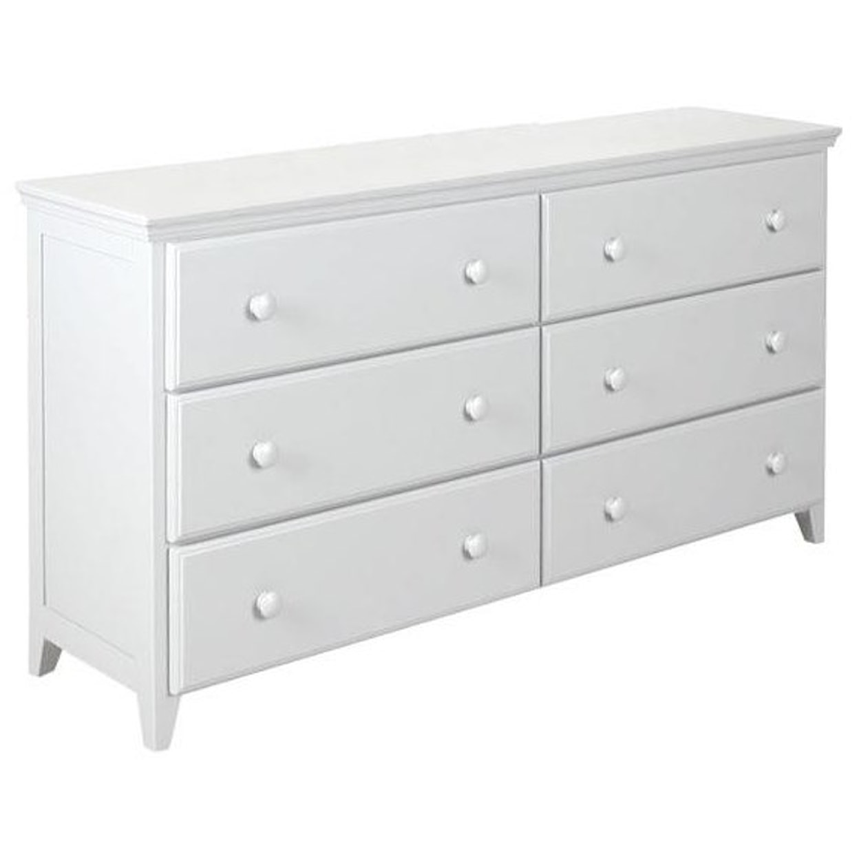 Jackpot Kids Storage Solutions Youth 6 Drawer Dresser in White