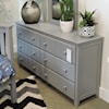 Jackpot Kids Storage Solutions Youth 6 Drawer Dresser in Gray