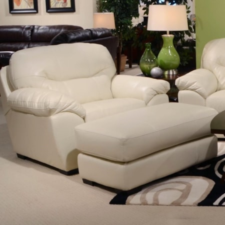 Chair and a Half and Ottoman Set