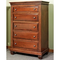 5 Drawer Chest w/ Fluted Columns