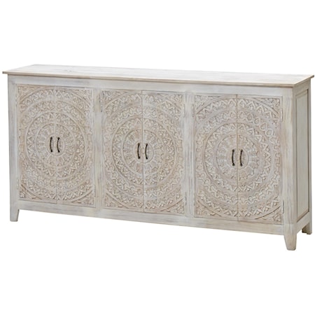 Carved Lace 6 Door Sideboard