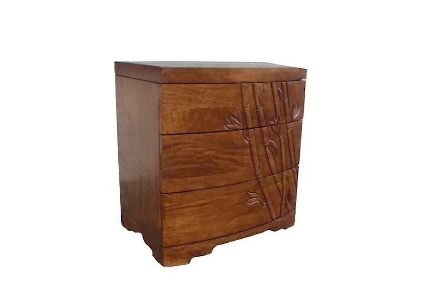 Foliage 3 Drawer Nightstand by Jamieson Import Services, Inc. at HomeWorld Furniture