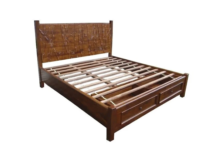 Foliage King Storage Bed by Jamieson Import Services, Inc. at HomeWorld Furniture