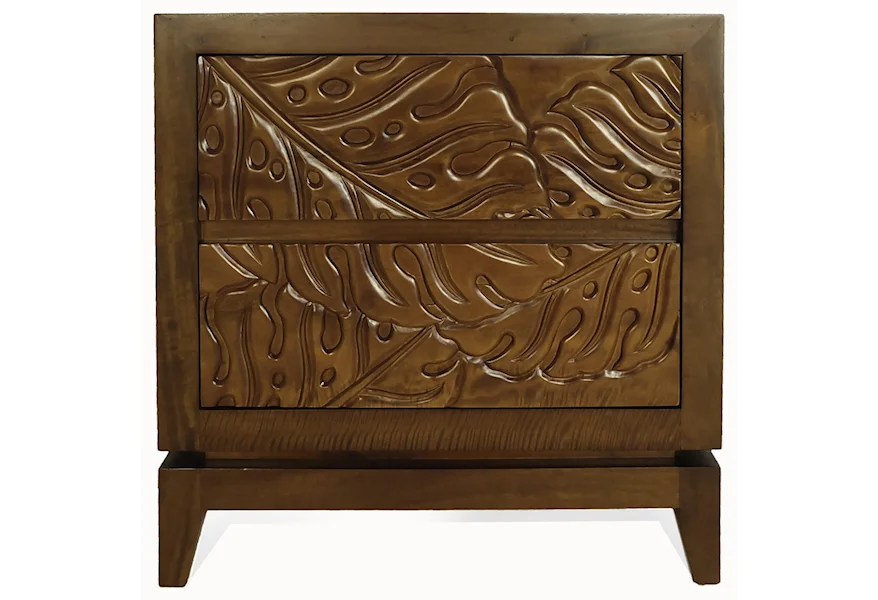 Monstera 2 Drawer Nightstand by Jamieson Import Services, Inc. at HomeWorld Furniture
