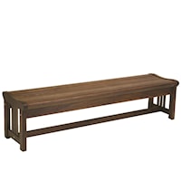 Backless Bench with Wood Seat
