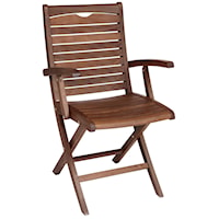 Folding Wood Arm Chair