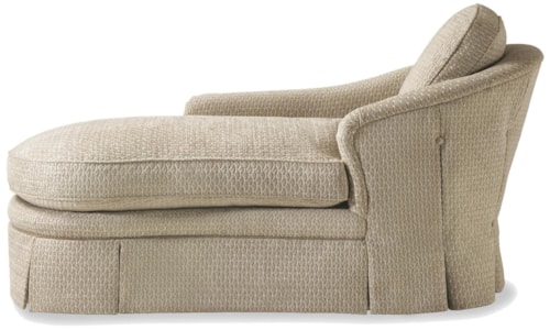 Brewer Dressmaker Left Arm Facing Chaise with Tufted Accents