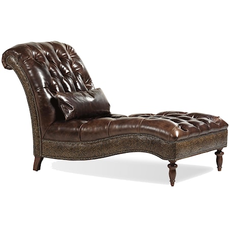 Charlesworth Armless Chaise with Tufted Button Accents