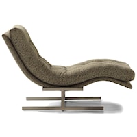 Hug Chaise on Metal Pedestal Base