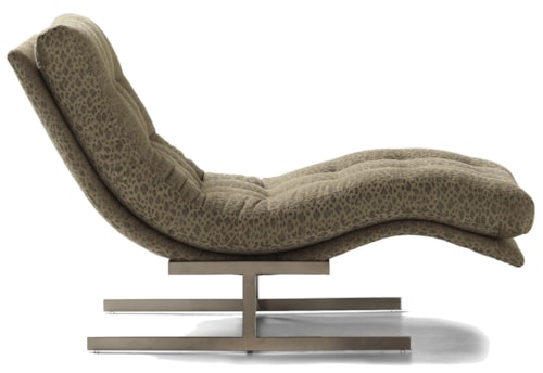 Hug Chaise on Metal Pedestal Base