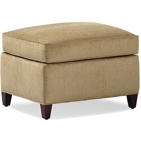 Ottoman with Tapered Feet