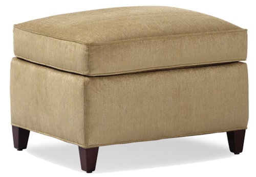 Ottoman with Tapered Feet