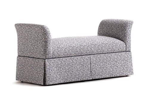 Locke Skirted Bench with Upholstered Seat
