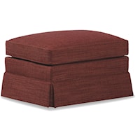 Upholstered Ottoman with Skirted Base