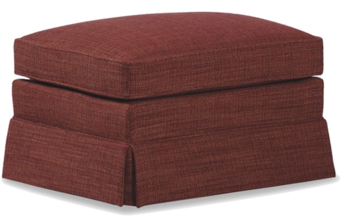 Upholstered Ottoman with Skirted Base