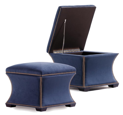 Dare Storage Ottoman with Nailhead Trim