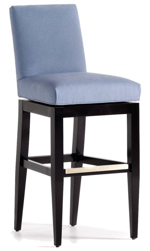 Mann Memory Swivel Upholstered Barstool