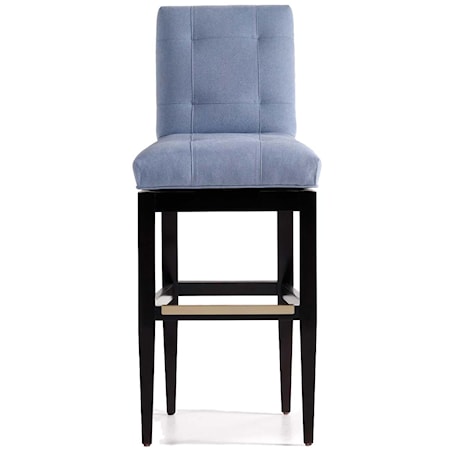 Mann Tufted Memory Swivel Barstool 