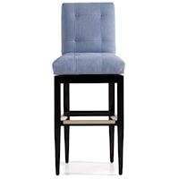 Mann Tufted Memory Upholstered Swivel Barstool   