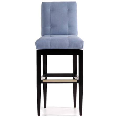 Mann Tufted Memory Swivel Barstool
