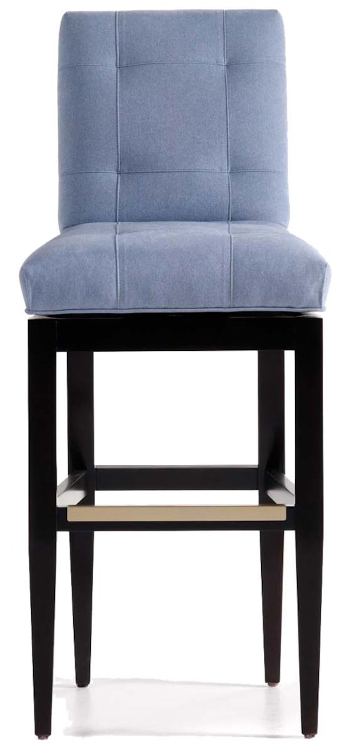 Mann Tufted Memory Upholstered Swivel Barstool   