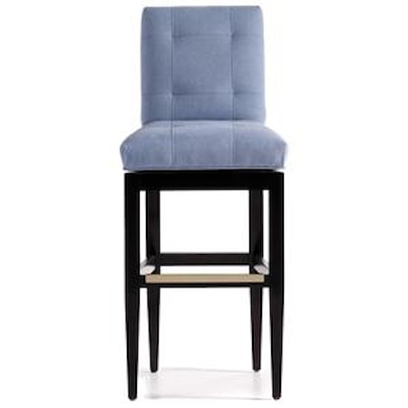 Mann Tufted Memory Swivel Barstool 