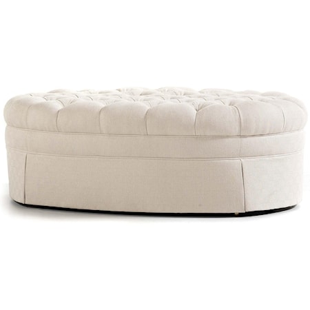 Marilyn Ottoman with Pleated Base