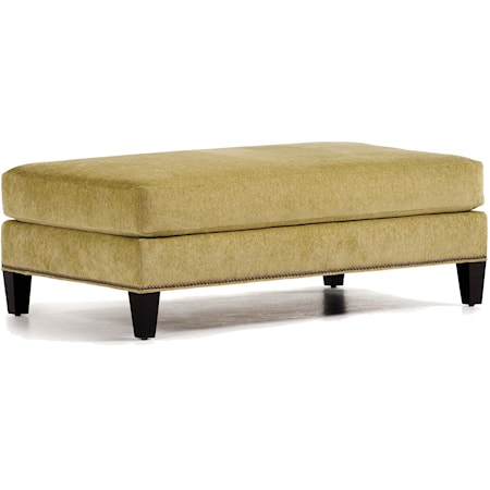 Collin Cocktail Ottoman with Wood Legs