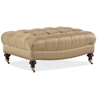 Cocktail Ottoman with Tufted Seat