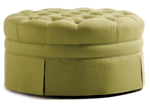 Dinah Tufted Ottoman with Skirted Base